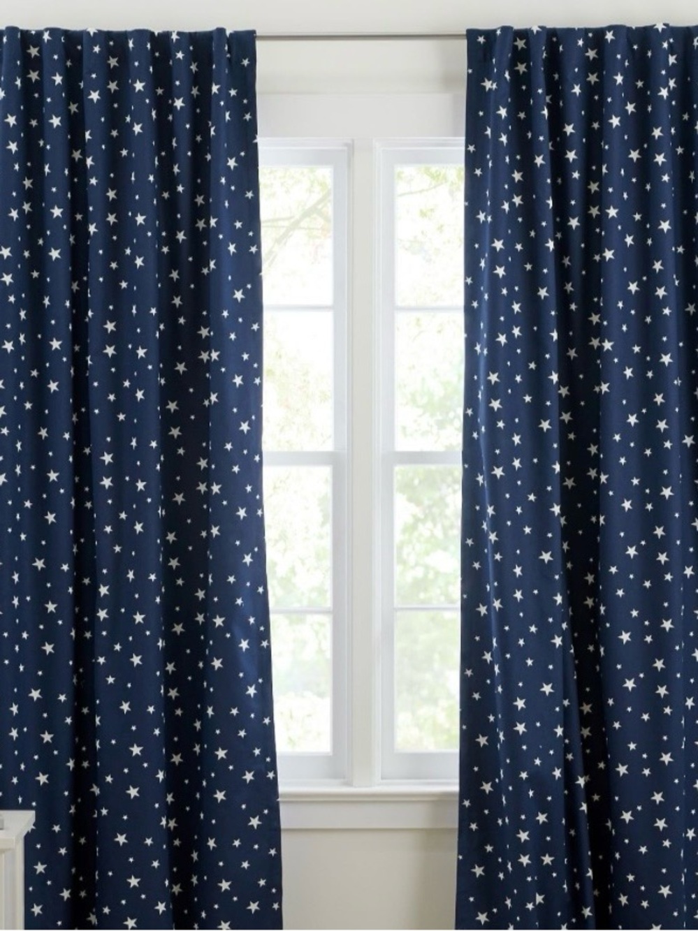 Pottery Barn black out curtains Glow in the dark stars  2 Panels